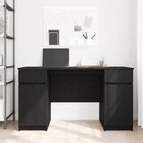  Stol s ladicama Crni hrast 140 x 49 x 76 cm Konstruirano drvo | Eponuda.com