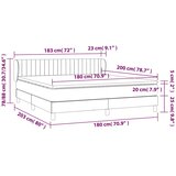  Krevet s oprugama i madracem crni 180x200 cm od tkanine | shoptok.hr