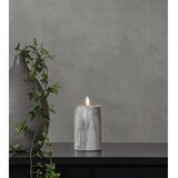 Star Trading Siva in bela betonska LED sveča Flamme Marble, višina 15 cm | Shoptok.si