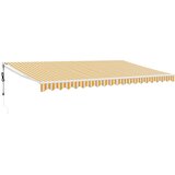  Automatska tenda na uvlačenje žuto-bijela 5 x 3 m | shoptok.hr