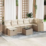 vidaXL 8-dijelni set vrtnih sofa od poliratana s jastucima bež | shoptok.hr