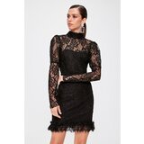 Trendyol black lace dress Cene