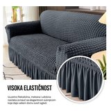 HOMEMATES 1+1 gratis retro pokrivač za dvosede i kauče od 145cm do 185cm - Siva | Eponuda.com