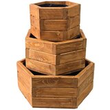  Set drvenih cvjetnih posuda (3 kom) | shoptok.hr