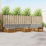  Set vanjskih sofa 9 kom. Prirodna i svijetlo siva | shoptok.hr