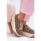 Boto Sneakers On Massive Platform Smooth Beige Tirvanis | shoptok.hr
