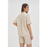 Marisse Beige Cotton And Linen Shirt | ePonuda.com