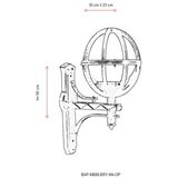 Opviq Vanjska zidna lampa BAP-68080-BSY-M4-OP, 50 cm, IP65, E27, 40W, Crna | Eponuda.ba