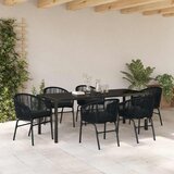  Vrtni set za objed 7 kom. Crna Čelik s prahom premazan | shoptok.hr
