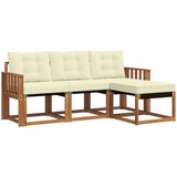  Set vanjskih sofa 4 kom. Prirodna i krem | shoptok.hr