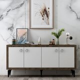 Hanah home selen - walnut, white walnutwhite console Cene