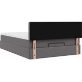  Otomanski krevet s madracima i LED sivi 140x200cm umjetna koža | shoptok.hr