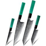 IZMAEL set damašćanskih kuhinjskih noževa RA-35103 - zelena / 4kom | shoptok.hr