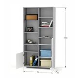  Knjižna omara X WHITE 2D | Shoptok.si