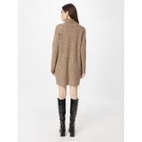 Pieces Pletena obleka 'Ellen' pikčasto rjava | Shoptok.si