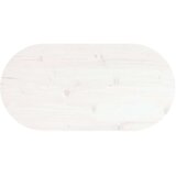 vidaXL Mizna plošča bela 70x35x2,5 cm trdna borovina ovalna | Shoptok.si