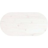 vidaXL Ploča za stol bijela 70x35x2 5 cm od masivne borovine ovalna | shoptok.hr