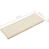  Otirači za stepenice 10 kom 65x21x4 cm bijeli | shoptok.hr