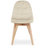 Bora stolica - bež baršun / prirodne noge x 4 | shoptok.hr