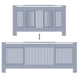  Pokrivač radijatora 2 pcs Siva 205 x 20,5 x 81,5 cm | shoptok.hr