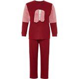 Trendyol Curve Burgundy Plush Detailed Knitted Pajamas Set | Shoptok.si