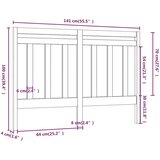  Posteljno vzglavje belo 141x4x100 cm trdna borovina, (20952941) | Shoptok.si