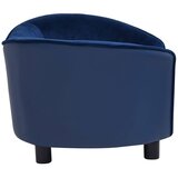 SOFA za pse plava 69 x 49 x 40 cm od pliša i umjetne kože - Plava | shoptok.hr