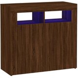 Komoda z LED lučkami rjavi hrast 80x35x75 cm, (20654785) | Shoptok.si
