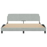  Okvir za krevet Dover svjetlosivi 183x213 cm baršunasti | Eponuda.com