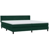 Box Spring krevet s madracem tamno zeleni 180x220 cm baršun | shoptok.hr