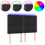  LED uzglavlje crno 144x5x118/128 cm od umjetna koža | shoptok.hr