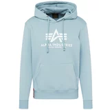 Alpha Industries Sweater majica akvamarin / bijela