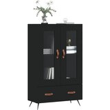  Visoka komoda crna 69,5 x 31 x 115 cm od konstruiranog drva | shoptok.hr