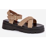 Boto Women's Platform Sandals Made of Eco Leather Khaki Gevinniser | Shoptok.si