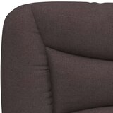  Postelja z vzmetnico temno rjava 160x200 cm blago | Shoptok.si