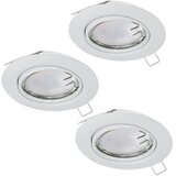 Eglo lED ugradbena svjetiljka, okrugla (15 W, Ø x V: 8,7 x 11,5 cm, Bijele boje, Topla bijela, Ukupan broj komada: 3 Kom.) Cijene