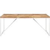  Blagovaonski stol 180 x 90 x 76 cm masivno drvo bagrema i manga | Eponuda.com