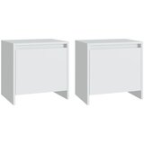 The Living Store Nočna omarica 2 kosa bela 45x34x44,5 cm iverna plošča - Nočna Omarica, (21421119) | Shoptok.si
