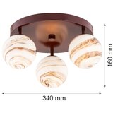  argon 6292 - plafonsko svetlo fabio 3xE14/7W/230V alabaster braon | Eponuda.com