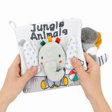  Mekana senzorna knjiga sa šuškajućim i cvilećim slonom, siva | shoptok.hr