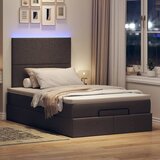 vidaXL Otomanski posteljni okvir z vzmetnico rjav 120x200 cm blago Cene