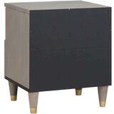 vidaXL Nočna omarica 2 pcs Siva 40 x 33 x 46 cm trden mangov les | Shoptok.si