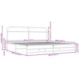  Metalni okvir kreveta bez madraca smeđa boja hrasta 200x200 cm | shoptok.hr