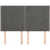  Uzglavlje s ušima tamnosivo 147x16x118/128 cm baršunasto | shoptok.hr