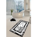 Opviq prostirka za kupatilo 80x100cm Crno-Bela Cene
