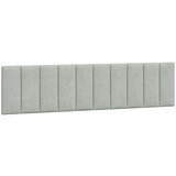 vidaXL Posteljni okvir z vzglavjem svetlo siv 200x200 cm žamet | Shoptok.si