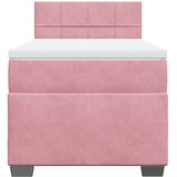 Box spring krevet s madracem ružičasti 90x190 cm baršunasti | shoptok.hr