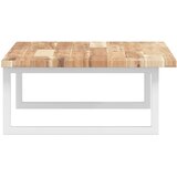  Zidna polica za umivaonik od čelika i masivnog bagremovog drva Smeđa 80 x 50 x 2 cm | Shoptok.si