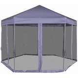  Šesterokutni prigodni šator sa 6 zidova tamnoplavi 3,6 x 3,1 m | shoptok.hr