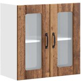 vidaXL Kuhinjski zidni ormarić sa staklenim vratima Lucca boja drva | shoptok.hr